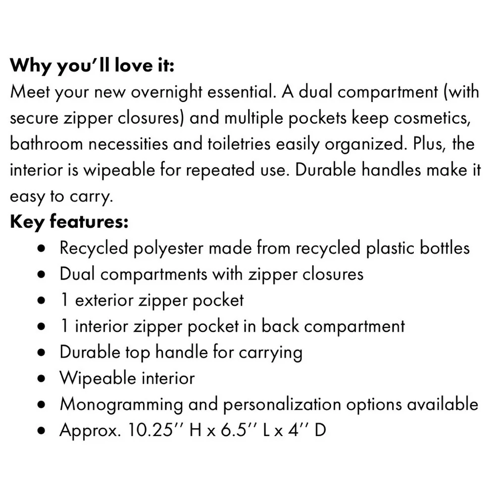 Modern Toiletry Bag Textured Grey